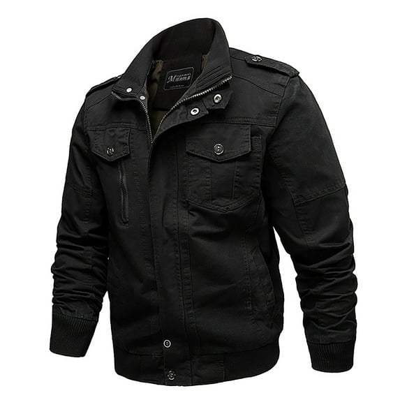 Tuphregyow Men Fleece Jacket Lined Zip Up Flannel Coat Trendy Solid Casual Long Sleeve Thermal Warm Fall Winter Outwear Comfy Black XXXXL