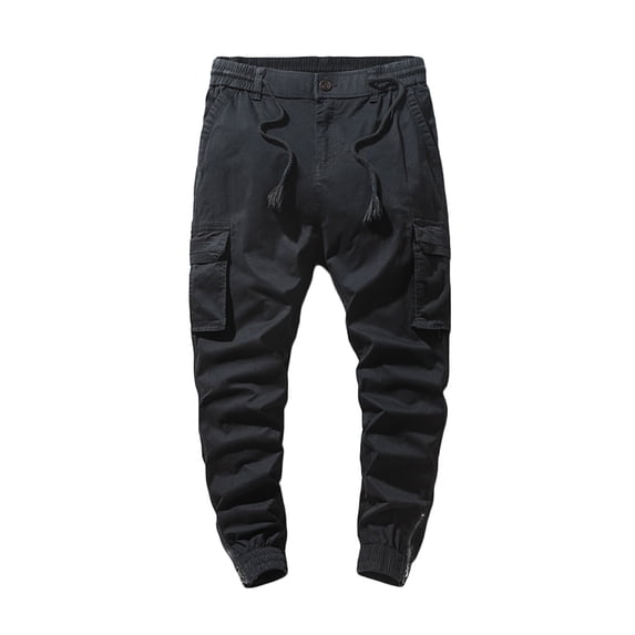 Tuphregyow Men Lightweight Sweatpants Cotton for Jogging Running Exercise Gym Outdoor Workout Trendy Tapered Athletic Sweatpants Elastic Waist Slim Jogger Pants Drawstring Solid Black L