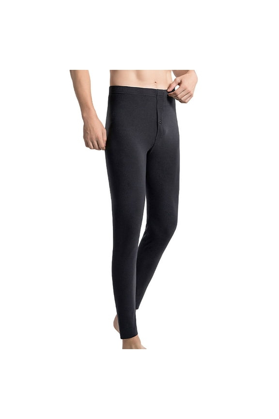 Men Thermal Compression Pants Trendy Comfy Cold Weather Baselayer Winter Gear Athletic Leggings Fleece Lined Sports Tights Solid Dark Gray XL