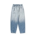thumbnail image 1 of Tuphregyow Men's Fashionable Gradient Pocket Pants Classic Stretch Regular Casual Trousers with Comfortable Loose Pleats and Multiple Pockets for a Trendy and Versatile Look Blue XXL, 1 of 4
