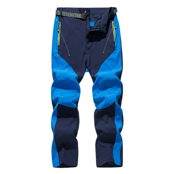 Tuphregyow Men's Lightweight Cotton Quick Dry Cargo Hiking Camping Pants Climbing Long Pants Solid Charge Pants Elastic Outdoor Ripstop Military Pants Multi Pockets Navy XXXXXL