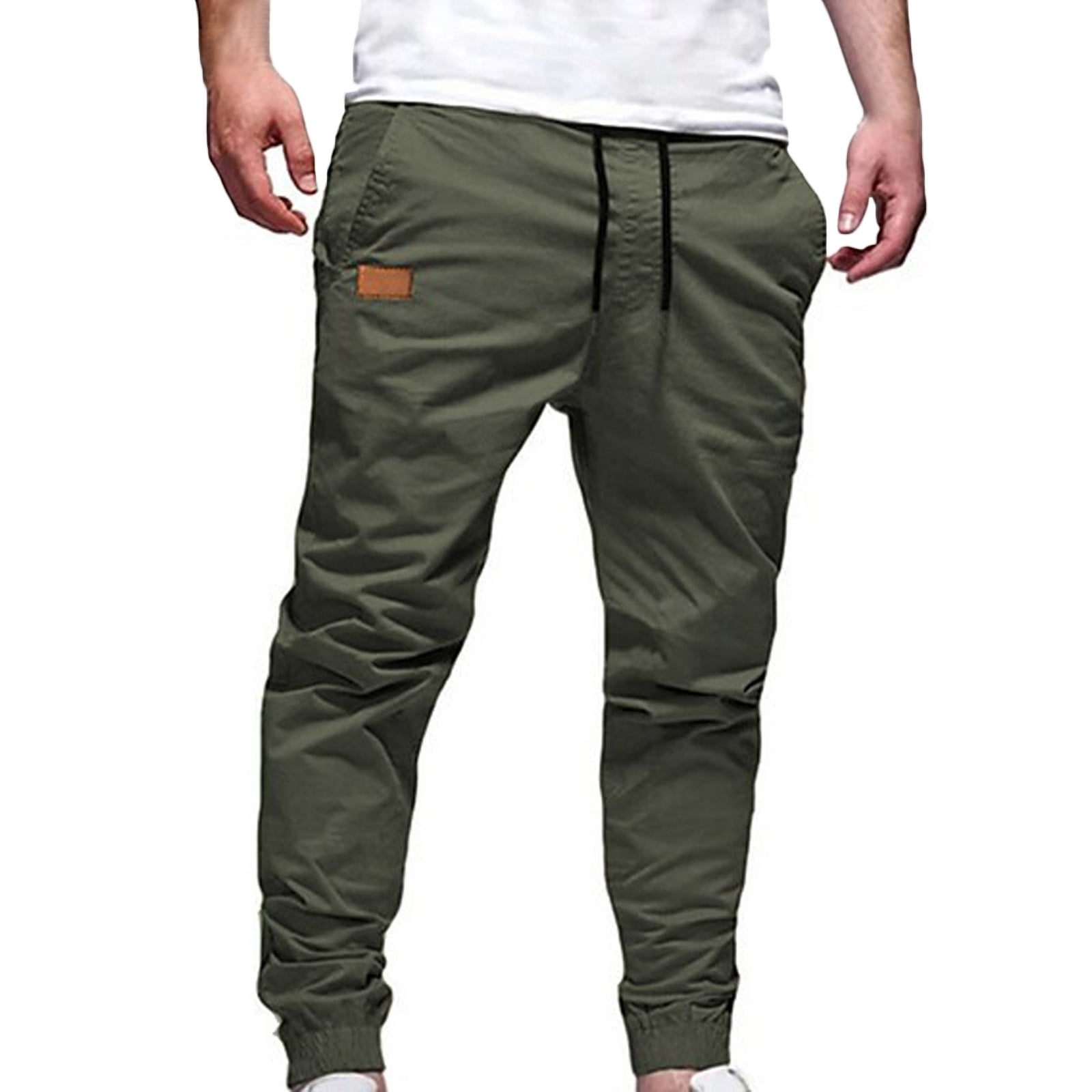Tuphregyow Men's Stretchy Long Athletic Pants for Running, Jogging, and ...