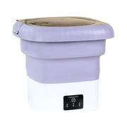 Tuphregyow Mini Portable Washing Machine Compact and Foldable, Ideal for Underwear, Baby Clothes, Apartments, Dormitories, Camping, and Travel Purple