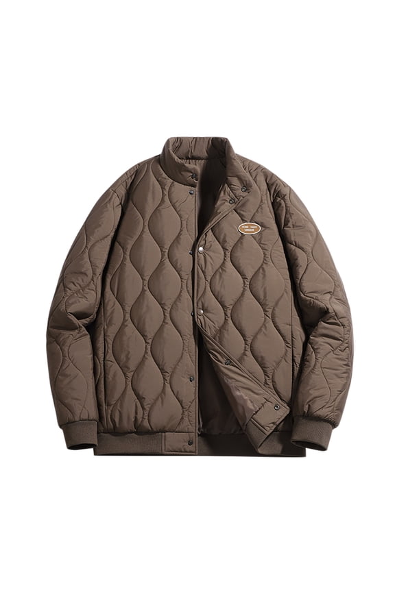 Modern Men's Insulated Work Coat - Wool Jacket for Winter, Stay Fashionable and Warm Coffee XXXXL