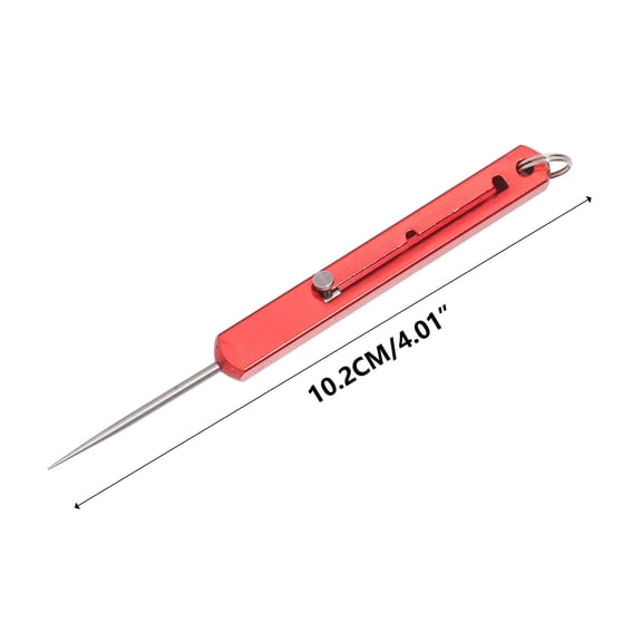 Tuphregyow Multifunctional Portable Toothpick with Retractable Design - Stylish and Hygienic Fruit Fork for Outdoor and Home Use Red