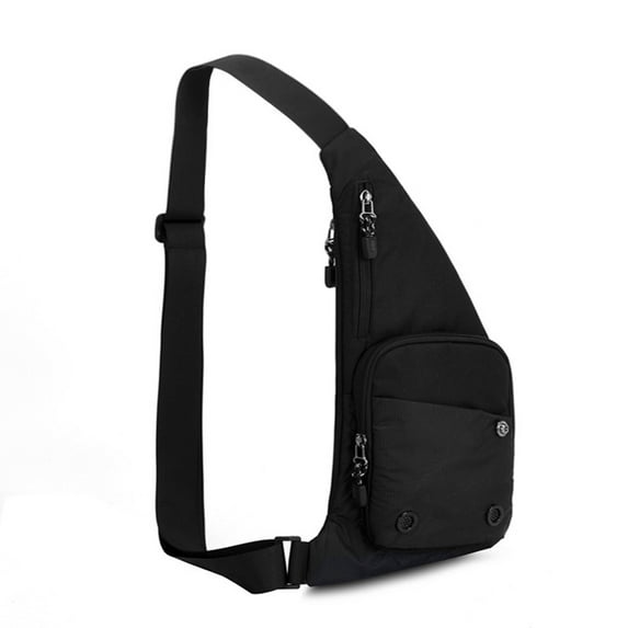 Tuphregyow Multipurpose Crossbody Backpack with Chest Strap - Ideal for Hiking and Travel Crossbody Chest Bag Black