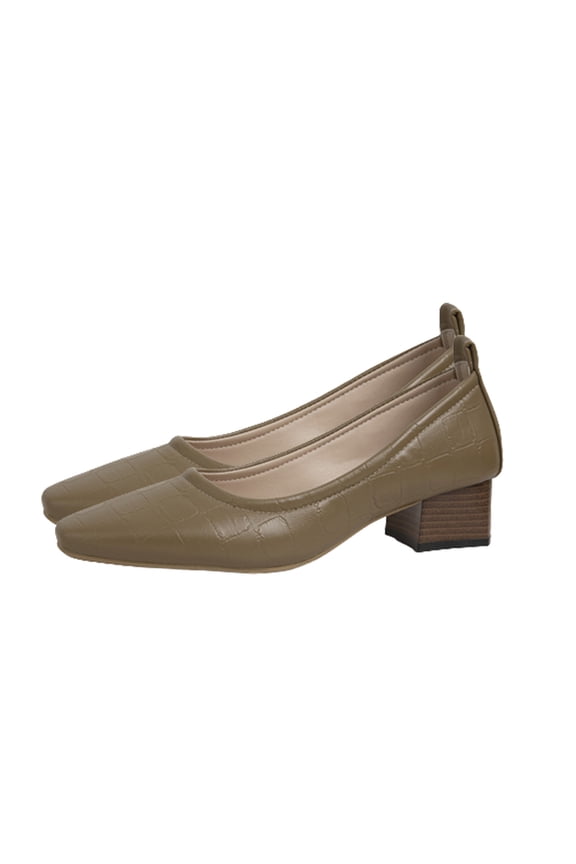 New Arrival Women's Round Toe High Heels in Soft Leather French Retro Chunky Heels for Office, Outdoor, and Dressy Comfort Brown 38