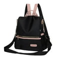 thumbnail image 1 of Tuphregyow One Shoulder Two Shoulder Multifunctional Travel Bag Disapprove-theft Ladies Travel Backpack Back Open Pocket Travel Bag Antidisapprove-theft Oxford Fabric Black, 1 of 8