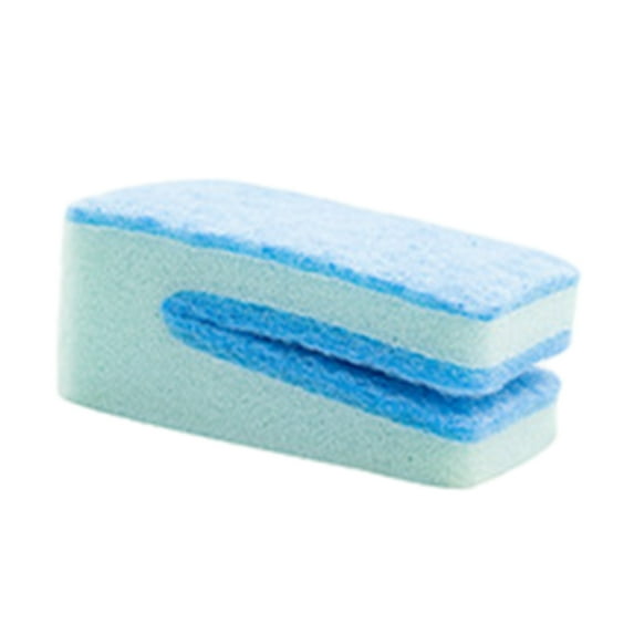 Tuphregyow Pack of 3 U Shaped Double Sided Kitchen Dishwashing Sponges with Large Mouth Chopper Cleaning Wipes for Dishes Blue