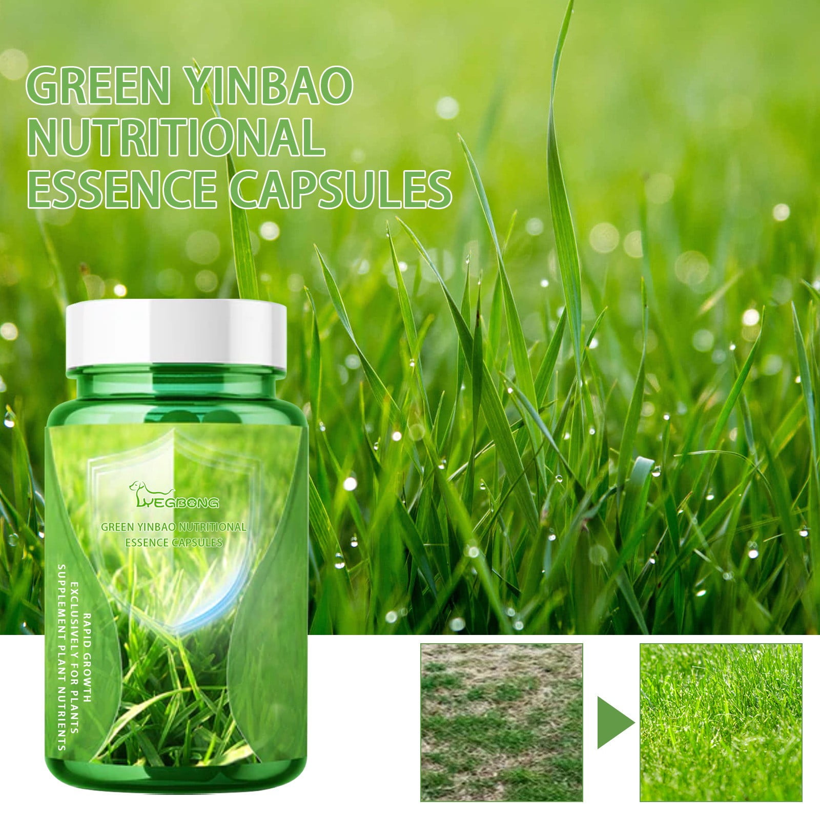 Tuphregyow Plant Growth Booster Capsules - Grass Leaf Nutrition Essence 
