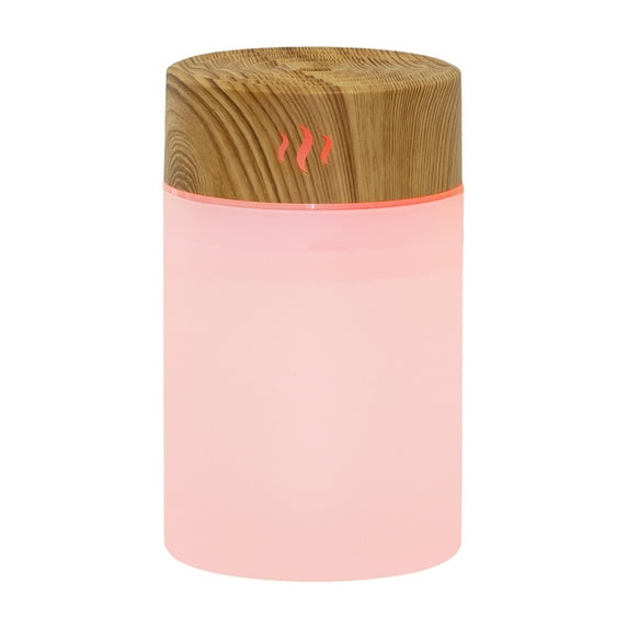 Tuphregyow Portable Car Humidifier with Colorful LED Night Light, USB Charger, and Durable Mini Design for Bedroom White
