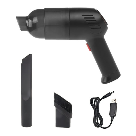 Tuphregyow Rechargeable Vacuum Cleaner Powerful Suction Visual Bucket 2000mAh Battery Lightweight 120W 12000Pa Handheld Vacuum Cleaner for Car Cleaning Efficient Convenient Cleaning Black
