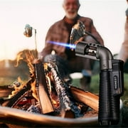 Tuphregyow Refillable Butane Lighter,Metal Lighter, Bend Blast Flameproof Burner Outdoor Barbecue Kitchen Baking Lighter,Windproof Lighter for Fathers Day Greeting, for Grill BBQ Camping