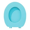thumbnail image 1 of Tuphregyow Soft Padded Elongated Toilet Seat with Vinyl Cover and Comfort Foam Universal Fit for Standard Size Toilets Simple Installation Blue, 1 of 6