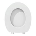 thumbnail image 1 of Tuphregyow Soft Padded Elongated Toilet Seat with Vinyl Cover and Comfort Foam Universal Fit for Standard Size Toilets Simple Installation White, 1 of 7