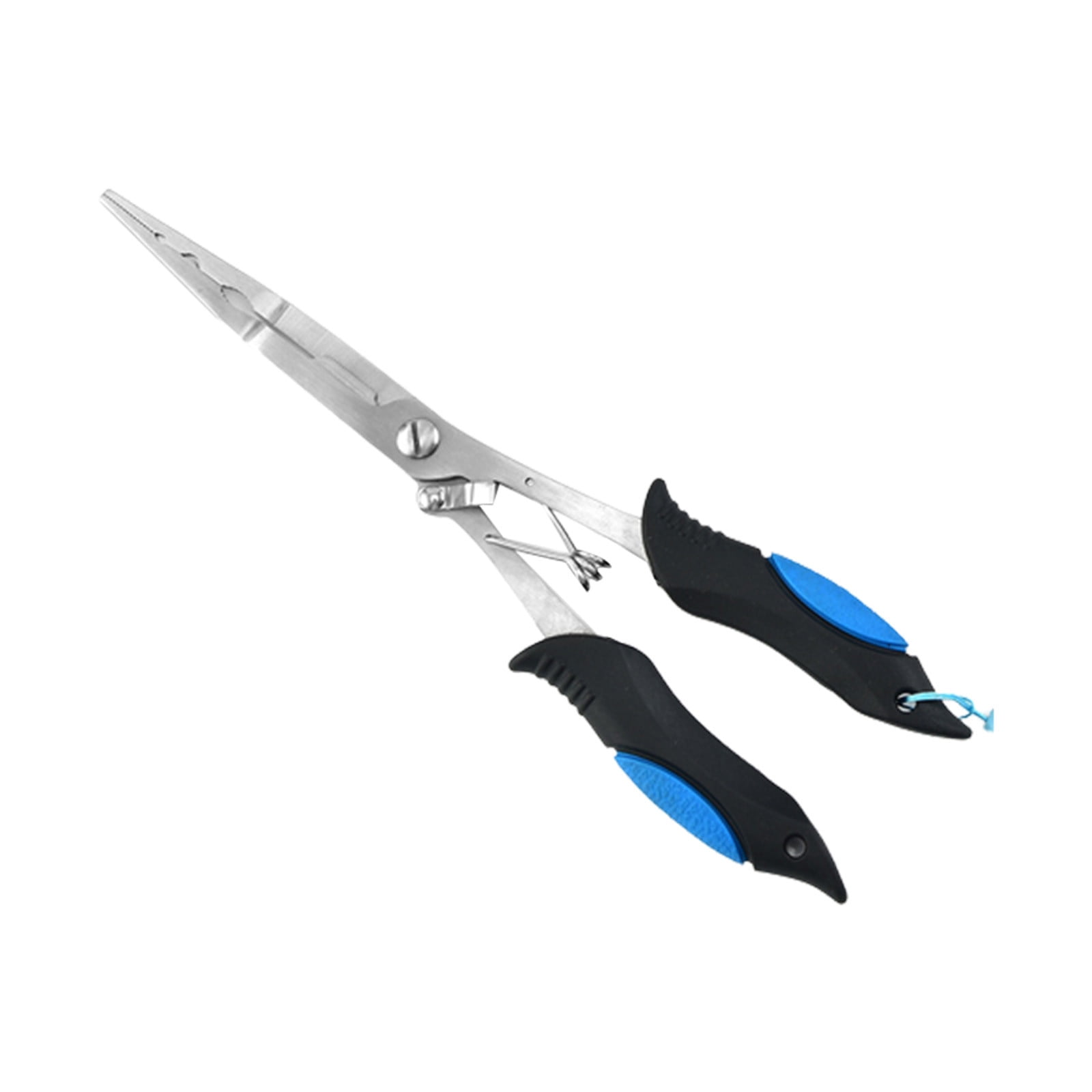 Tuphregyow Stainless Steel Fishing Pliers with Long Nose and Lanyard Multi Functional Tool for