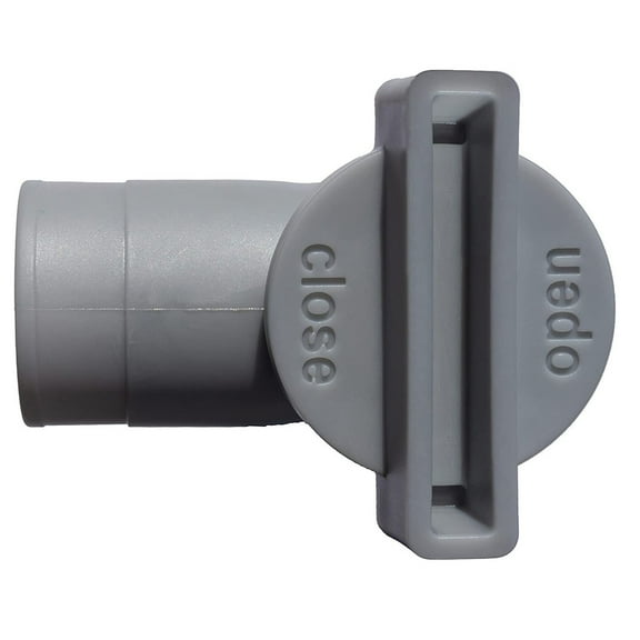 Tuphregyow Stop For Pools With 32 Mm Hose Connection, Swimming Pool Hose Plunger, Shut-Off For Above Ground Pools, Stopcock For Pool 32 Mm Gray