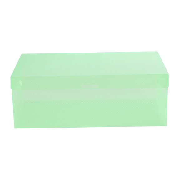 Tuphregyow Thickened Flip Style Transparent Men's And Women's Storage Shoe Box P Plastic Foldable Shoe Box Children's Storage Storage Box green