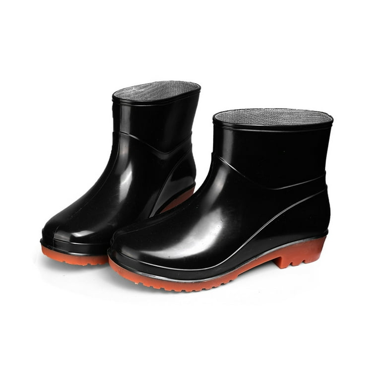 Tuphregyow Unisex Waterproof Rubber Rain Boots, Lightweight Non