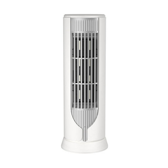 Tuphregyow Vertical Heater with 2 Modes and Overheat Protection, Small Floor Fan for Home and Office Use, White ABS Material White