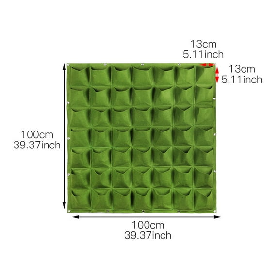 Tuphregyow Wall-Mounted Vertical Planter Pouch -Living Garden Growing Bag for Efficient Landscaping Pockets Garden Vertical Planter Wall Mount Living Growing Bag Pouch J