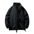 thumbnail image 1 of Tuphregyow Warm Men's Insulated Work Coat - Wool Jacket for Winter, Stay Cozy and Protected Black M, 1 of 3