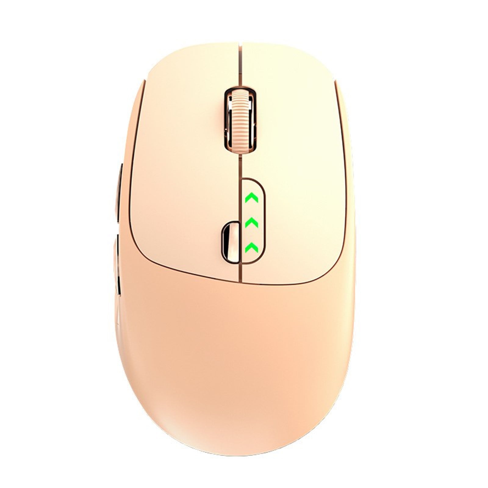 Tuphregyow Wireless Bluetooth Mouse Rechargeable Visible Power Quiet Office High-value DPI Adjustable Notebook Tablet PC Universal Mouse Pink