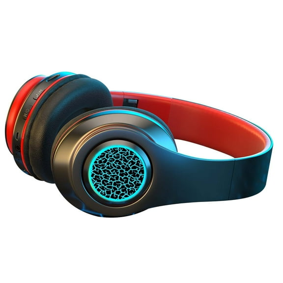 Tuphregyow Wireless Earbuds For Writing Bluetooth 5.0 Subwoofer Head-Mounted Foldable Headphones - Built-In Mic Wireless Call Folding Stereo Noise Cancellation Over Ear Soft Earmuffs Headset