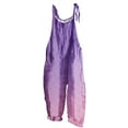 thumbnail image 1 of Tuphregyow Women Casual Sleeveless Jumpsuits Baggy Adjustable Spaghetti Strap Overalls Loose Long Pants Romper with Pockets Solid Trendy Pink S, 1 of 4