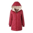 thumbnail image 1 of Tuphregyow Women Packable Puffer Jacket Solid Trendy with Thick Stand Collar Winter Warm Puffy Jacket Hooded Lightweight Quilted Jacket Long Sleeve Red S, 1 of 9
