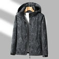 thumbnail image 1 of Tuphregyow Women Packable Rain Jacket Lightweight Waterproof Raincoat Solid Trendy with Hood Cycling Bike Jacket Hiking Windbreaker Long Sleeve Black XXXL, 1 of 5