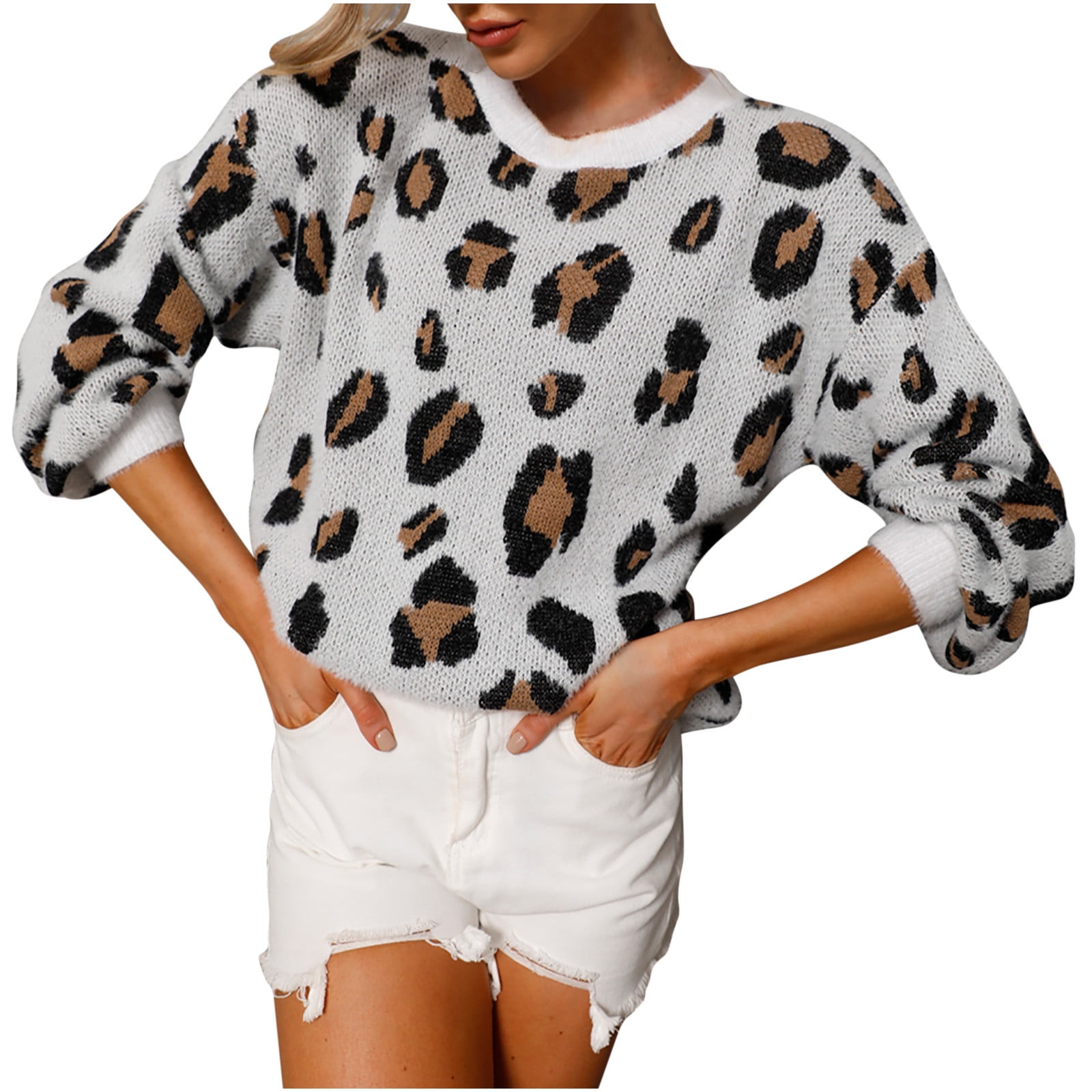 Tu leopard print clearance jumper