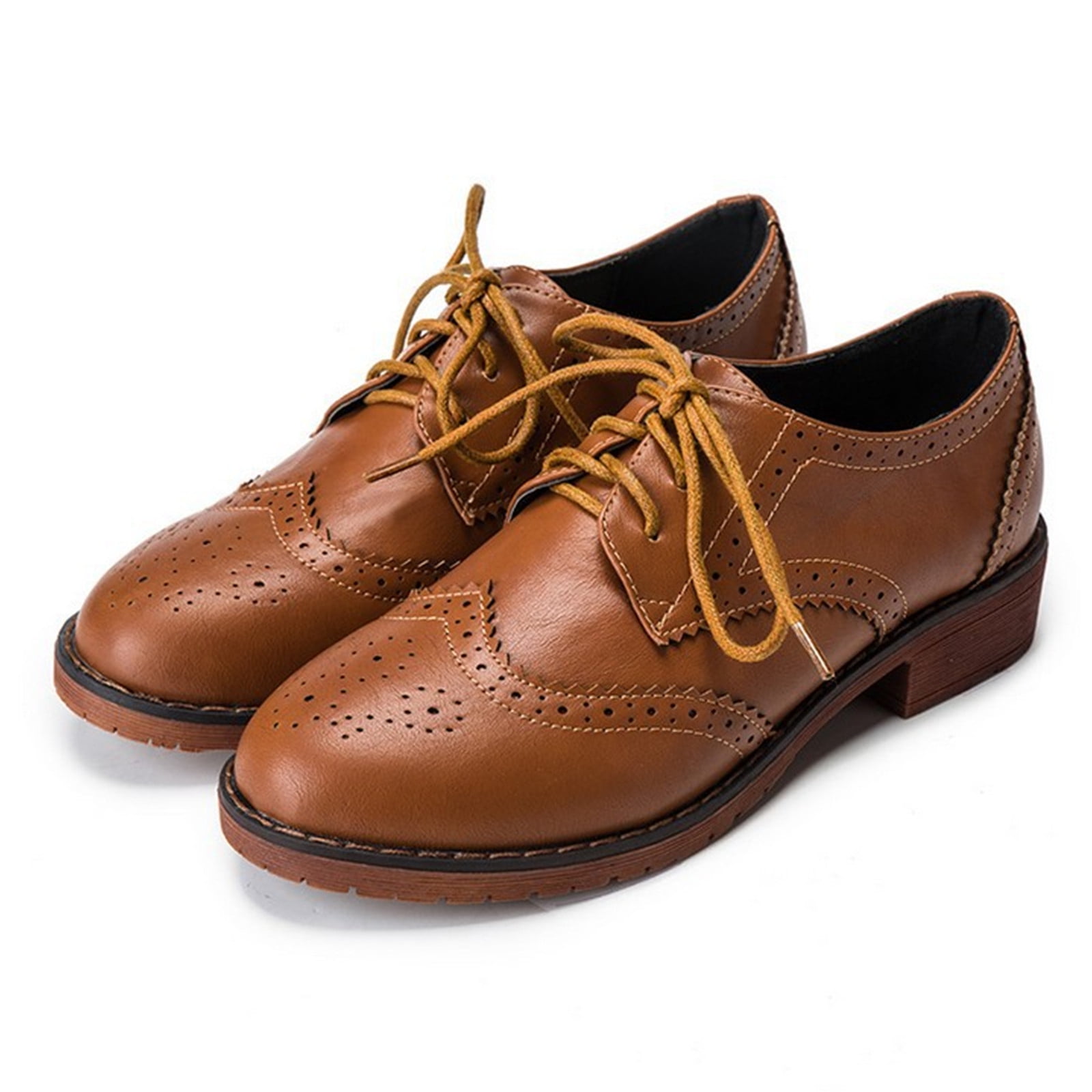 Tuphregyow Women's Brogue Oxford Shoes Elegant Lace Up Style for ...