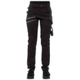 thumbnail image 1 of Tuphregyow Women's Button Wrap Casual Cargo Pants Clearance Mid Waist Straight Leg Pants New Style Trendy Outdoor Solid Fashion with Pockets Skinny Pants Black XXL, 1 of 9
