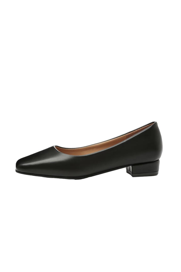 Women's Casual Leather Shoes Round Toe, Flat Heel, Slip On Style, Ideal for Outdoor, Office, and Dressy Occasions, Lightweight and Comfortable, Great Gift Idea Black 41