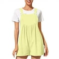 thumbnail image 1 of Tuphregyow Women's Casual Wide Leg Jumpsuit Comfortable and Stylish Pajama Romper for Summer, Beach, and Casual Wear Women Loose Jumpsuit Yellow S, 1 of 4
