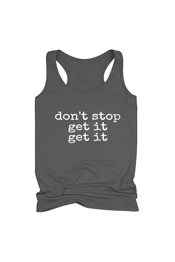 Women's Clothes Y2K Summer Beach Funny Letter Graphic Camisole Tank Top for Women Sleeveless Blouses Oversized T Shirts for Women Summer Clothes for Teen Girls Racerback Vests Gray L