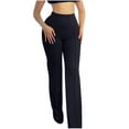 thumbnail image 1 of Tuphregyow Women's Elegant Dressy Casual Pants Classic Solid Breathable Trendy Fashion Loose Comfy Pants Mid Waist Slim Elegant Pants Travel New Style Black XL, 1 of 7