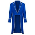 thumbnail image 1 of Tuphregyow Women's Leisure Retro TailCoat Long Sleeve Casual Cardigan Solid Trendy Fashion Soft Travel Coat Button Down Blue S, 1 of 3