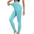 thumbnail image 1 of Tuphregyow Women's Lightweight Striped Athletic Leggings Perfect for Yoga, Running, and Casual Fashion Light Blue S, 1 of 4
