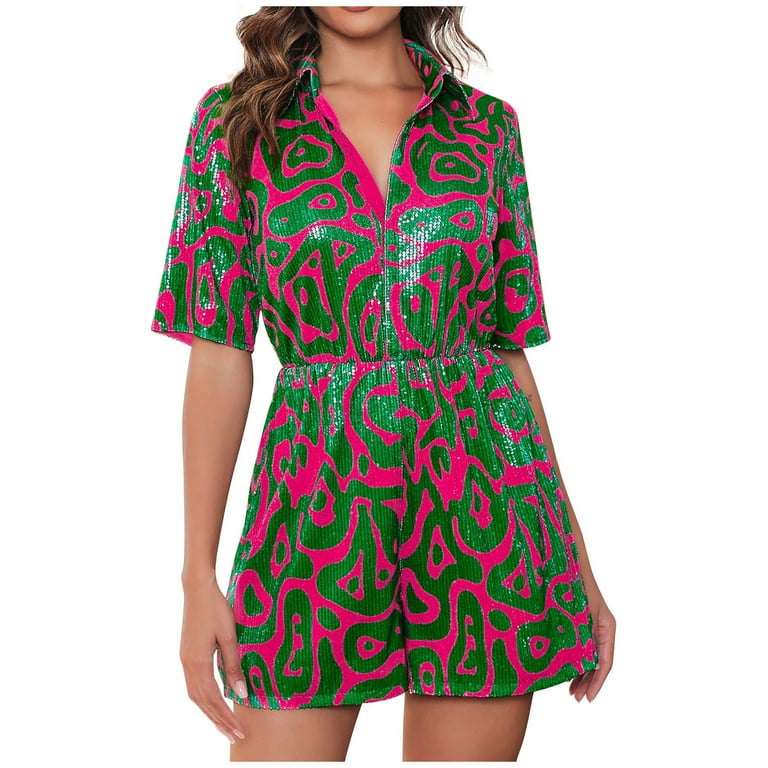 Casual Print Bandage Turndown Collar Loose Jumpsuits Casual Print Bandage Turndown Collar Loose Jumpsuits