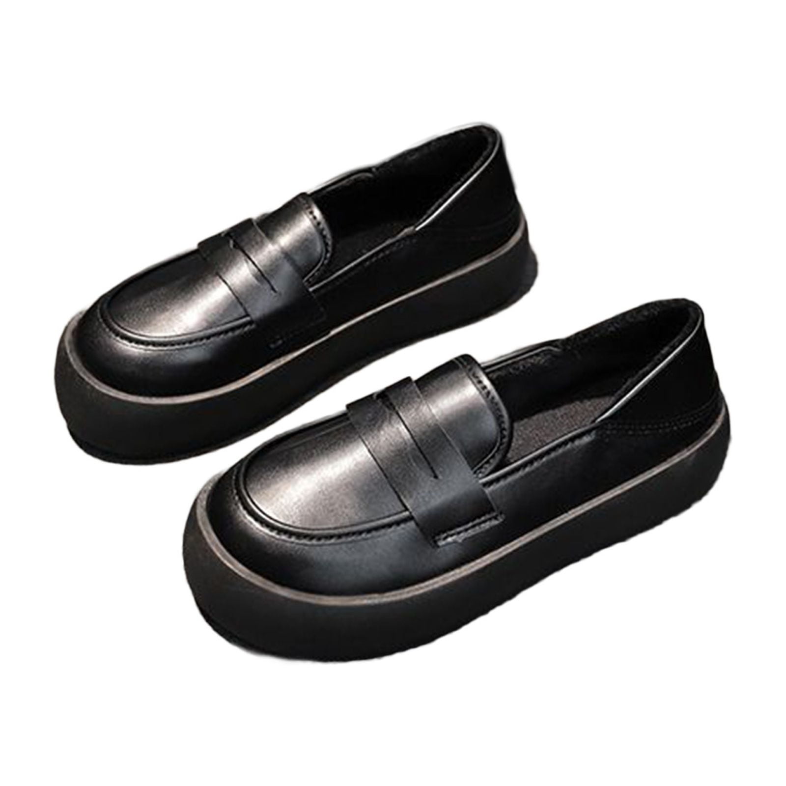Tuphregyow Women's Non Slip Loafers with Soft Round Toe and Flat Heel