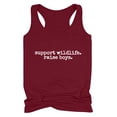 thumbnail image 1 of Tuphregyow Women's Shirts Summer Beach Funny Letter Graphic Camisole Tank Top for Women Sleeveless Blouses Oversized T Shirts Summer Clothes for Teen Girls Racerback Vests Y2K Clothing Wine M, 1 of 5