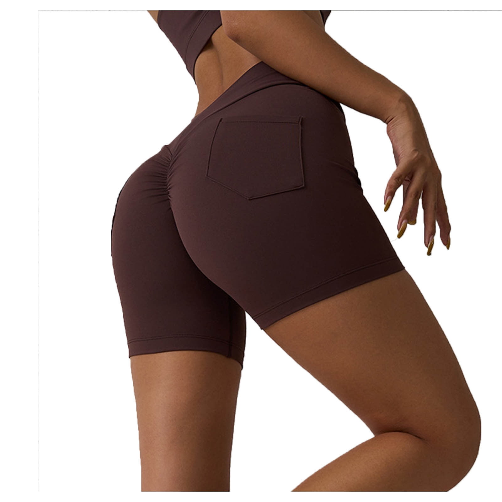 Yoga Shorts Stretch Slim Fit Running Fitness Pants Women