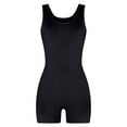 thumbnail image 1 of Tuphregyow Women's Solid Color Yoga Jumpsuit Comfortable Romper for Casual and Sports, Summer Beachwear Athletic Workout Women Slim Jumpsuit Black S, 1 of 5