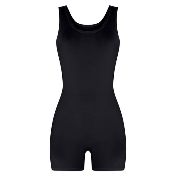 Tuphregyow Women's Solid Color Yoga Jumpsuit Comfortable Romper for Casual and Sports, Summer Beachwear Athletic Workout Women Slim Jumpsuit Black S