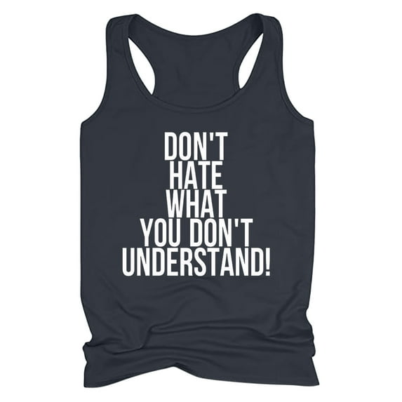 Tuphregyow Women's Tank Tops Beach Funny Graphic Racerback Camisole Oversized T Shirts for Women Crewneck Tank Top for Women Vests Sleeveless Blouses Summer Clothes for Teen Girls Y2K Clothing Black L