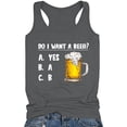 thumbnail image 1 of Tuphregyow Women's Tops Beach Funny Graphic Racerback Camisole Y2K Clothing Oversized T Shirts for Women Crewneck Tank Top for Women Vests Summer Clothes for Teen Girls Sleeveless Blouses Dark Gray L, 1 of 7