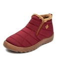 thumbnail image 1 of Tuphregyow Women's Waterproof Snow Boots with Thick Non Slip Sole, Padded Warm Cotton Lining, and Plus Size Options Red 36, 1 of 6