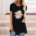 thumbnail image 1 of Tuphregyow Womens Clothes Short Sleeve Round Neck Tunic Tops Daisy Graphic Tee Y2K Clothing Loose for Leggings Pullover Casual Blouse Summer Plus Size T Shirts for Women Green L, 1 of 9